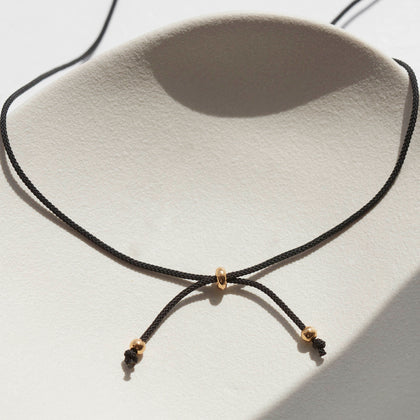 Amara Cord Necklace Silver